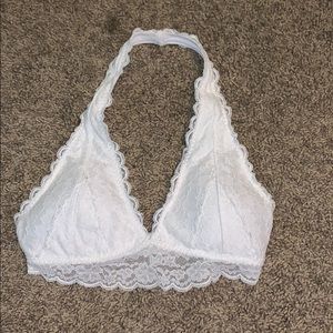 Hollister White Halter Brallette.